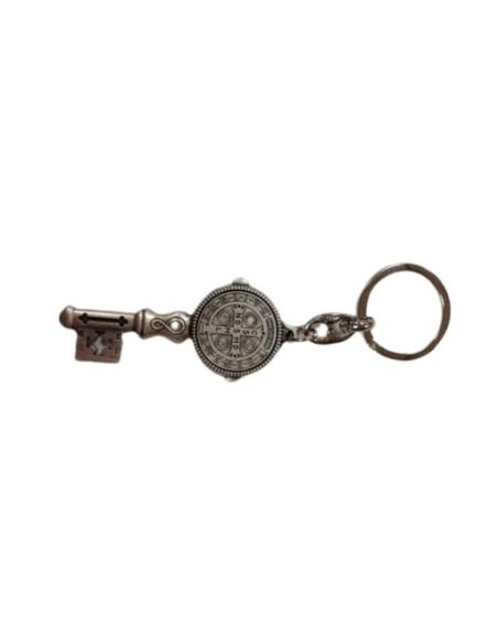 Llavero Metal Llave Doble Cara San Benito (24)|Libreriasalesiana