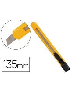 Cuter Q-Connect Plastico Estrecho Cuchilla 9 Mm Xd-04 Con Clip Blister 1 Unidad