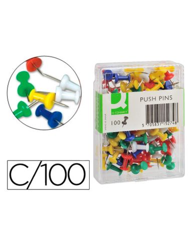 Señalizador De Planos Q-Connect Caja De 100 Unidades Colores Surtidos