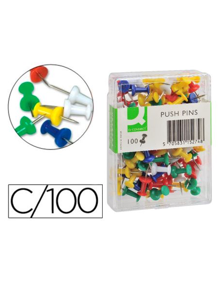 Señalizador De Planos Q-Connect Caja De 100 Unidades Colores Surtidos