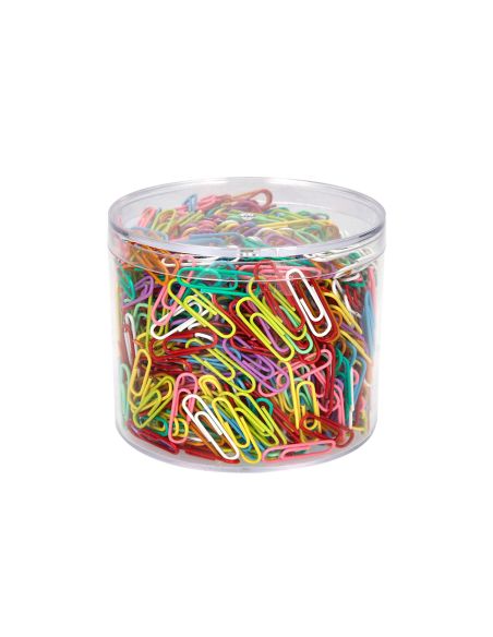Clips Colores Liderpapel Bote 1000 Unidades Colores Surtidos
