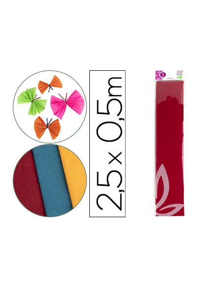 Papel Crespon Liderpapel 50 Cm X 2.5M 34G/M2 Rojo
