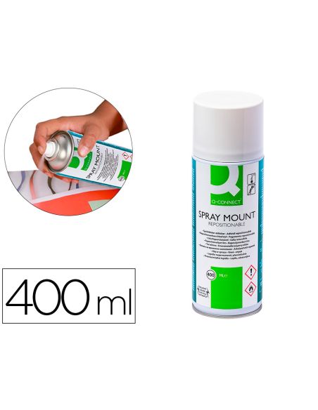 Pegamento Q-Connect Spray Quick Mount Adhesivo Reposicionable Bote De 400 Ml