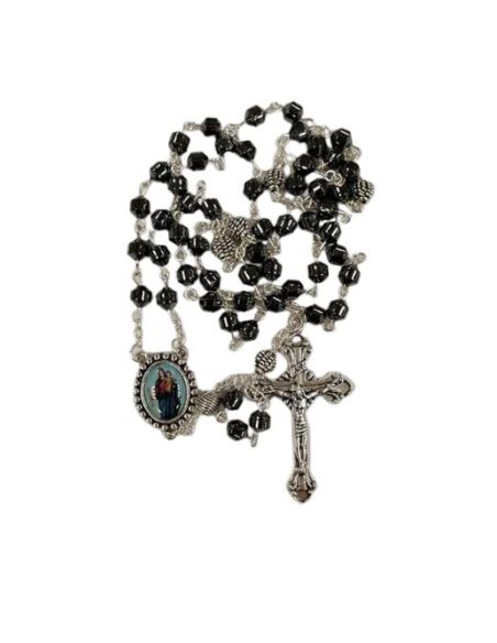 Rosario Hematite Bicono 6Mm Maria Auxiliadora