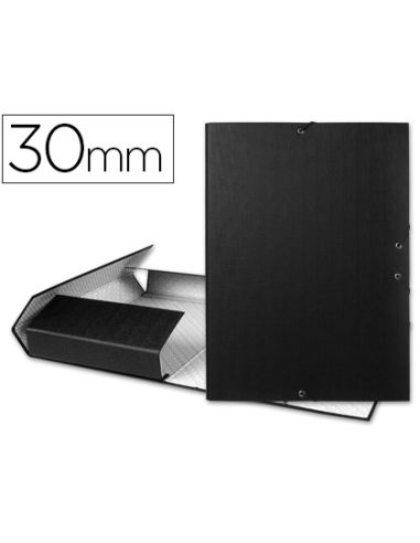 Carpeta Proyectos Liderpapel Folio Lomo 30Mm Carton Forrado Negra