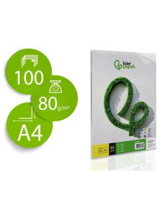 Papel Liderpapel A4 80G/M2 Liso Paquete De 100 Hojas