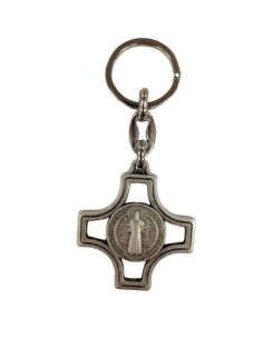 Llavero Metal Cruz Calada San Benito 4Cm