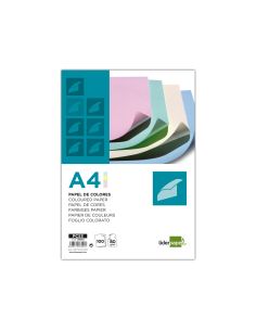 Papel Color Liderpapel A4 80Gr 4 Colores Surtidos Paquete De 100 Hojas 2