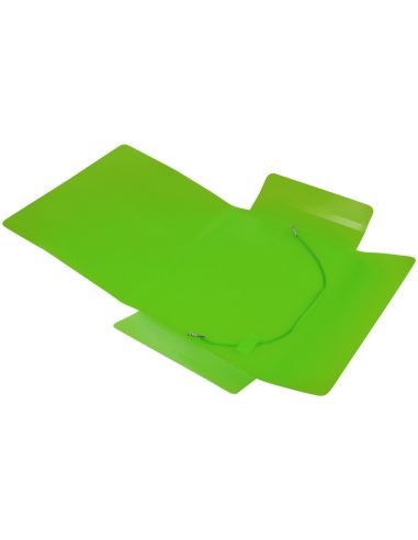 Carpeta Liderpapel Gomas Tres Solapas Polipropileno Din A5 Color Verde
