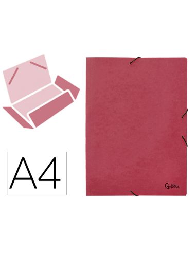 Carpeta Liderpapel Gomas Tres Solapas Carton Prespan A3 Color Rojo