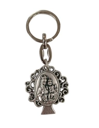Llavero Metal Arbol Vida 40Mm Virgen Del Carmen