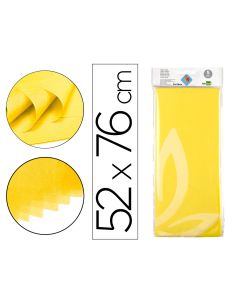 Papel Seda Liderpapel 52X76Cm 18G/M2 Bolsa De 5 Hojas Amarillo