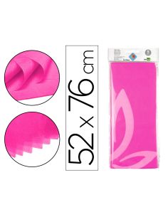 Papel Seda Liderpapel 52X76Cm 18G/M2 Bolsa De 5 Hojas Rosa Fuerte