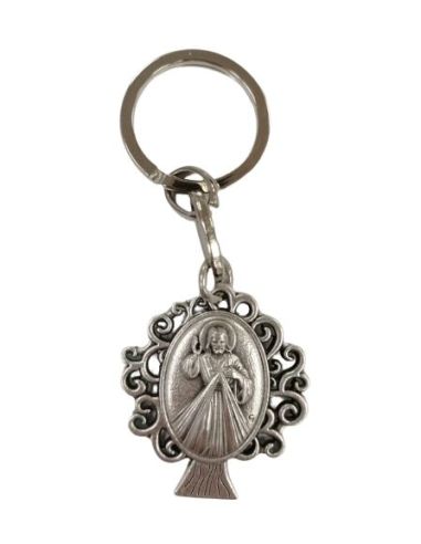 Llavero Metal Arbol Vida 40Mm Jesus Misericordia