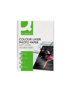 Papel Q-Connect Foto Glossy Din A4 Para Fotocopiadoras E Impresoras Laser Paquete De 100 Hojas De 218 Gr 2