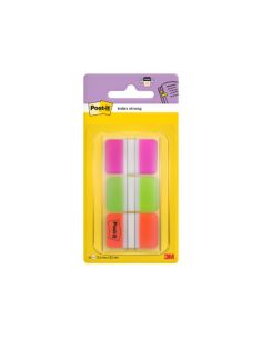 Banderitas Separadoras Rigidas Dispensador 3 Colores Post-It Index 686-Pgo Medianos22 Banderitas Por Color