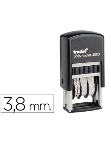Fechador Trodat Printy Entintaje Automatico 3,8 Mm Color Negro