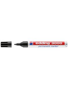 Rotulador Edding Marcador Permanente 3000 Negro Punta Redonda 1,5-3 Mm Recargable 2