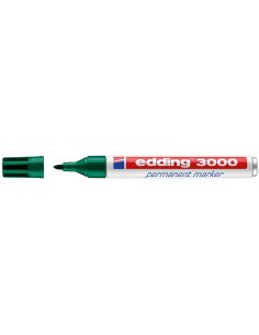 Rotulador Edding Marcador Permanente 3000 Verde Punta Redonda 1,5-3 Mm Recargable 2