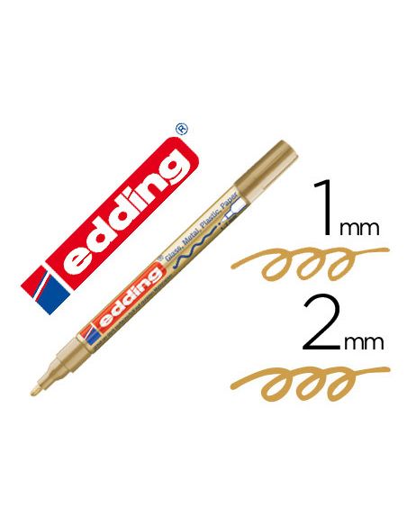 Rotulador Oro Edding Punta Fibra 751 Punta Redonda 1-2 Mm