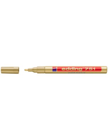 Rotulador Oro Edding Punta Fibra 751 Punta Redonda 1-2 Mm