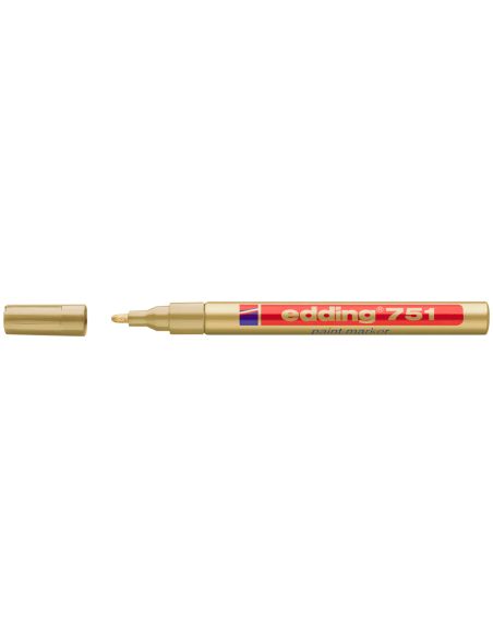Rotulador Oro Edding Punta Fibra 751 Punta Redonda 1-2 Mm