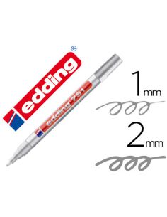 Rotulador Plata Edding Punta Fibra 751 Punta Redonda 1-2 Mm