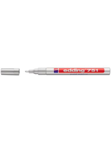 Rotulador Plata Edding Punta Fibra 751 Punta Redonda 1-2 Mm