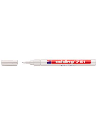 Rotulador Blanco Edding Punta Fibra 751 Punta Redonda 1-2 Mm