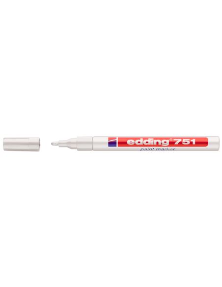 Rotulador Blanco Edding Punta Fibra 751 Punta Redonda 1-2 Mm