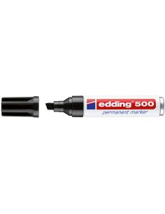 Rotulador Negro Edding Marcador Permanente 500 Punta Biselada 7 Mm Recargable 2