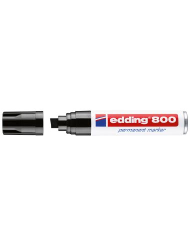 Rotulador Edding Marcador Permanente 800 Negro Punta Biselada 12 Mm