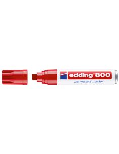 Rotulador Edding Marcador Permanente 800 Rojo Punta Biselada 12 Mm Recargable 2