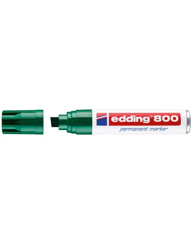 Rotulador Edding Marcador Permanente 800 Verde Punta Biselada 12 Mm Recargable