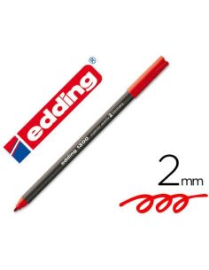 Rotulador Rojo  Edding Punta Fibra 1300 Punta Redonda 2 Mm