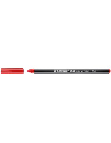 Rotulador Rojo  Edding Punta Fibra 1300 Punta Redonda 2 Mm