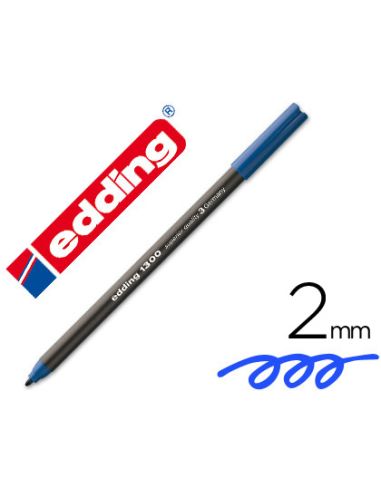 Rotulador Azul Edding Punta Fibra 1300 Punta Redonda 2 Mm