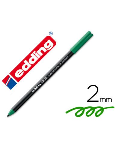 Rotulador Verde Edding Punta Fibra 1300 Punta Redonda 2 Mm