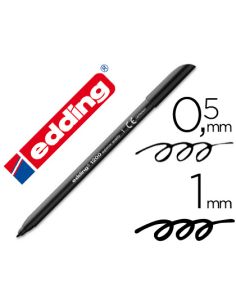 Rotulador Negro Edding Punta Fibra 1200 N.1 Punta Redonda 0.5 Mm