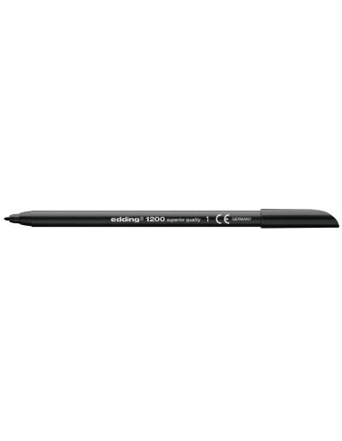 Rotulador Negro Edding Punta Fibra 1200 N.1 Punta Redonda 0.5 Mm