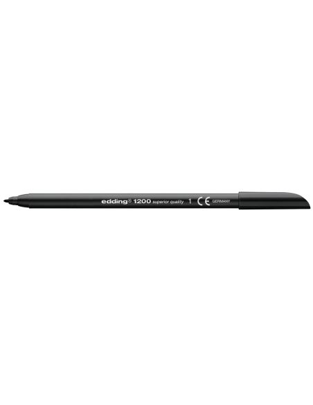 Rotulador Negro Edding Punta Fibra 1200 N.1 Punta Redonda 0.5 Mm