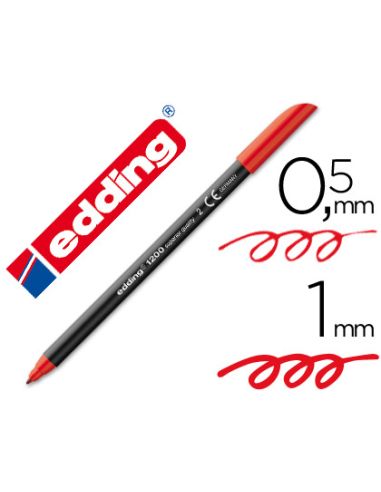 Rotulador Rojo Edding Punta Fibra 1200 Rojo N.2 Punta Redonda 0.5 Mm