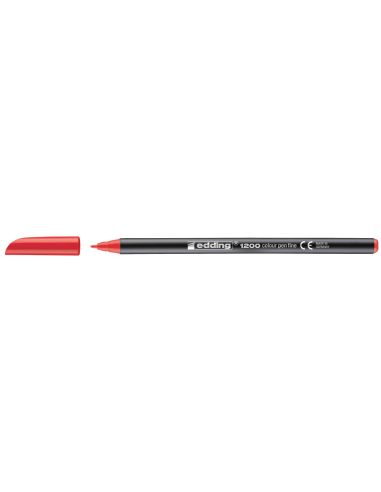 Rotulador Rojo Edding Punta Fibra 1200 Rojo N.2 Punta Redonda 0.5 Mm