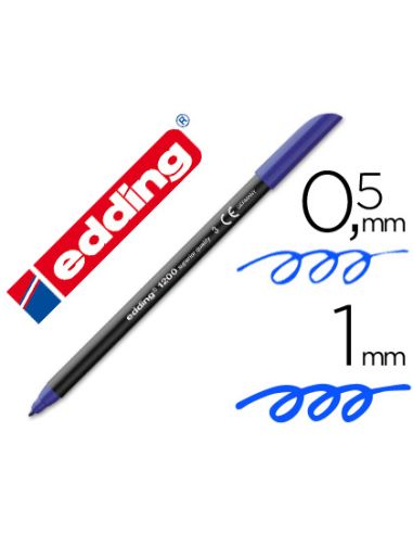 Rotulador Azul Edding Punta Fibra 1200 N.3 Punta Redonda 0.5 Mm
