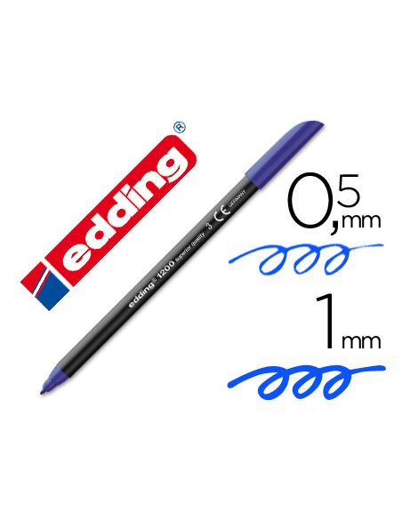 Rotulador Azul Edding Punta Fibra 1200 N.3 Punta Redonda 0.5 Mm