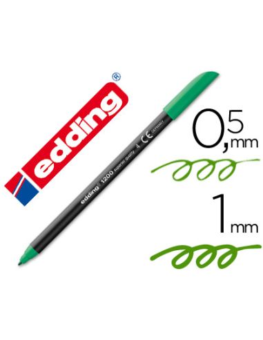 Rotulador Verde Edding Punta Fibra 1200 N.4 Punta Redonda 0.5 Mm