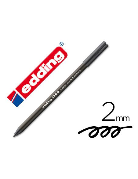 Rotulador Negro Edding Punta Fibra 1300 Punta Redonda 2 Mm