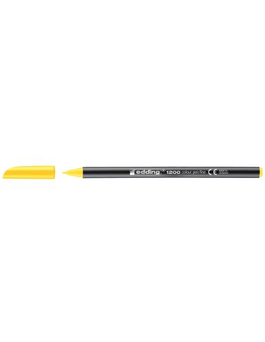 Rotulador Amarillo Edding Punta Fibra 1200  N.5 Punta Redonda 0.5 Mm