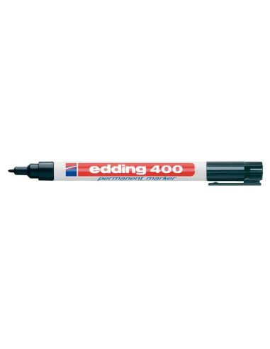 Rotulador Edding Marcador Permanente 400 Negro Punta Redonda 1 Mm Recargable