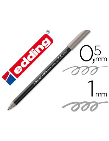 Rotulador Gris Edding Punta Fibra 1200 N.12 Punta Redonda 0.5 Mm